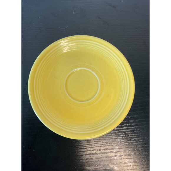 Set Of 4 Homer Laughlin Fiesta Yellow Coffee Tea Saucers - Picture 3 of 5